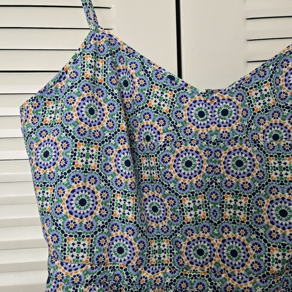 J. Crew Factory Medallion Stain-glass Geo Slip Dress With Pockets 8 - Picture 3 of 8